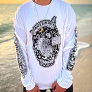 Guy Le x Workhorse Long Sleeve T-Shirt - WHITE