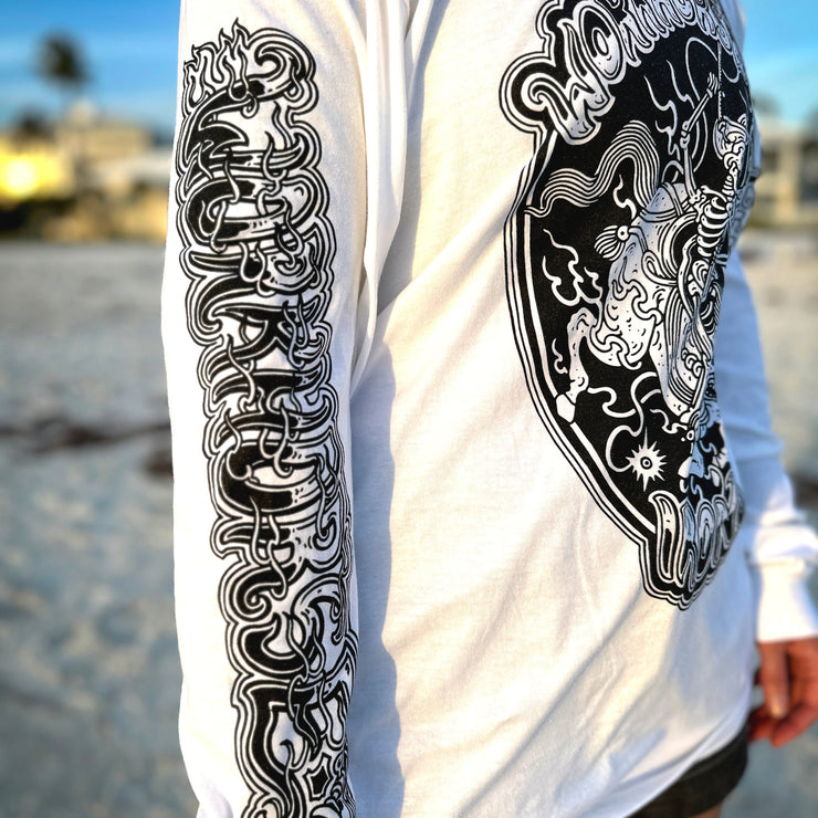 Guy Le x Workhorse Long Sleeve T-Shirt - WHITE