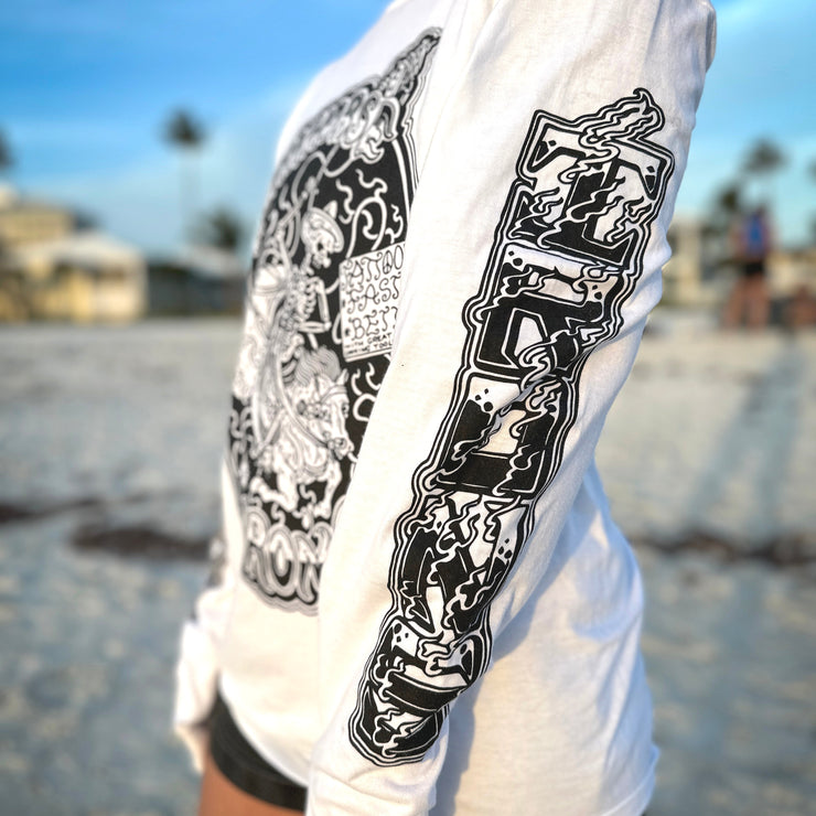 Guy Le x Workhorse Long Sleeve T-Shirt - WHITE