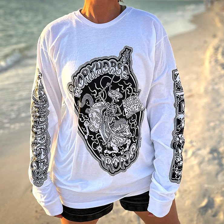 Guy Le x Workhorse Long Sleeve T-Shirt - WHITE