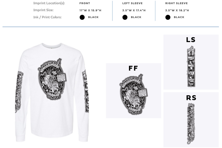 Guy Le x Workhorse Long Sleeve T-Shirt - WHITE