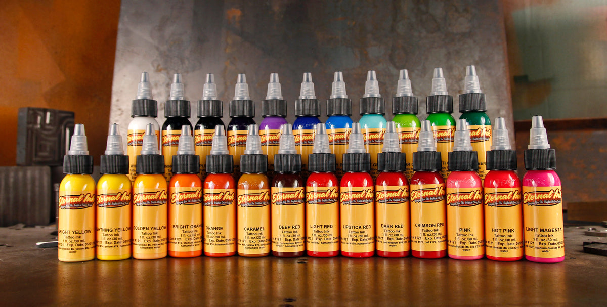 SOLID INK Tattoo Ink Professional Mini Spectrum Set of 12 Colors 1 oz Bottle