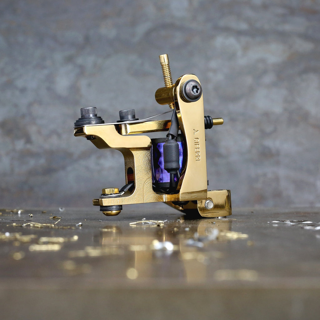 poison 　Adam Ciferri タトゥーマシン ライナー レア Limited Adam Ciferri V3 Ghost Dog Liner - Gold x Gold – Workhorse