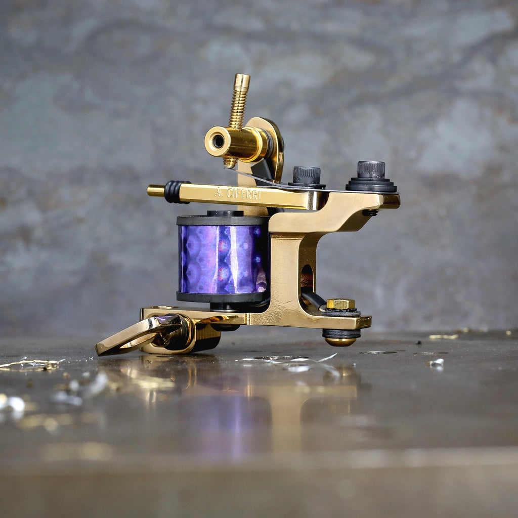 poison 　Adam Ciferri タトゥーマシン ライナー レア Limited Adam Ciferri V3 Ghost Dog Liner - Gold x Gold – Workhorse