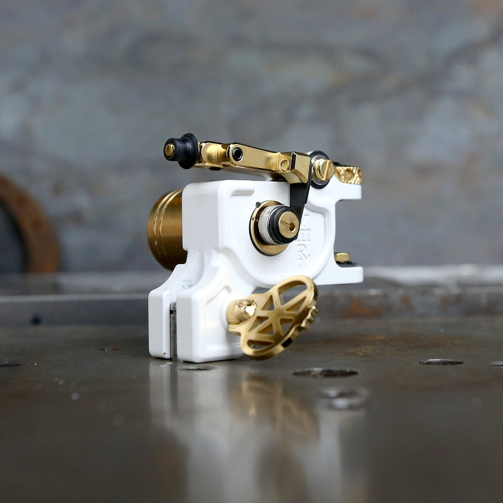 タトゥーマシン Workhorse Irons Dan kubin V3R Limited Dan Kubin White + Gold V3R Sidewinder – Workhorse Irons