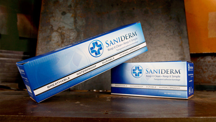 Saniderm Tattoo Bandage 10.2-inches x 2-Yard roll Clear Adhesive  Antibacterial Bandage : Amazon.com.au: Beauty