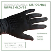Good Judy Biodegrable Black Nitrile Gloves